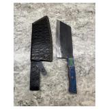 New Damascus Knife With Sheath