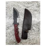 New Damascus Knife With Sheath