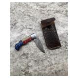 New Damascus Knife With Sheath