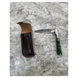 New Damascus Knife With Sheath
