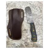 New Damascus Knife With Sheath