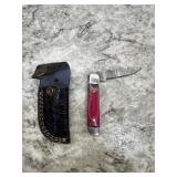 New Damascus Knife With Sheath