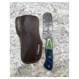 New Damascus Knife With Sheath