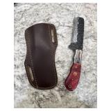 New Damascus Knife With Sheath