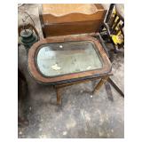 vintage wooden accent table