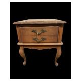French Provincial-style wooden two-drawer end