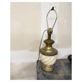 brass and ceramic table lamp