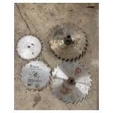 Assorted woodworking saw blades
