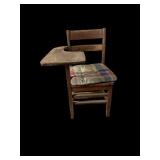 antique wooden school desk chair