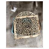 Ornate cast iron floor vents