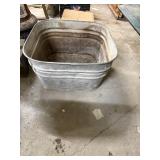 square galvanized steel wash tub