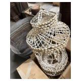 Assorted cowrie shell hanging planter