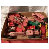 Vintage fire trucks and construction