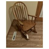 A small wooden rocker