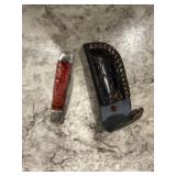 New Damascus Knife With Sheath