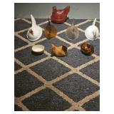ceramic/glass top halves to nesting hens lidded
