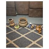 Set vintage or antique ceramic pottery/ vases