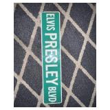 Elvis Presley replica street sign