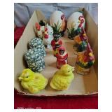 assortment of salt and pepper shakers