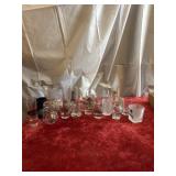 Assorted liquor shot glasses