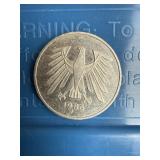 1986 West German 5 Deutsche Mark coin