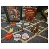assorted vintage liquor memorabilia