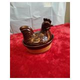 Vintage terracotta hen