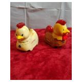 Collection of vintage chicken toys