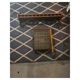 Wooden shelves