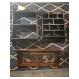 Wooden wall shelves and chicken coat rack