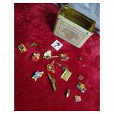 Benches lapel pins andAssorted collector pins