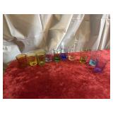 Assorted colorful shot glasses