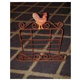 Rustic wire cookbook stand