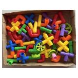 colorful plastic interlocking pipe and tube