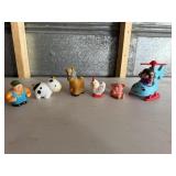six Fisher-Price Little People toys