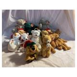 Holiday beanie  bear lot