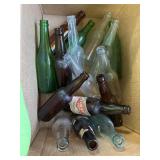 Assorted glass beer bottles