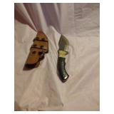 New Damascus Knife With Sheath