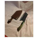 New Damascus Knife With Sheath