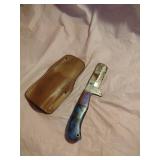 New Damascus Knife With Sheath