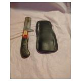 New Damascus Knife With Sheath