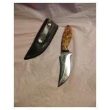 New Damascus Knife With Sheath