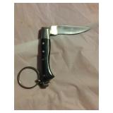 New Damascus Knife With keychain