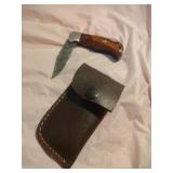 New Damascus Knife With Sheath