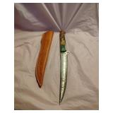 New Damascus Knife With Sheath