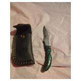 New Damascus Knife With Sheath