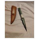 New Damascus Knife With Sheath