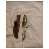 New Damascus Knife With Sheath