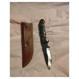New Damascus Knife With Sheath
