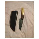 New Damascus Knife With Sheath